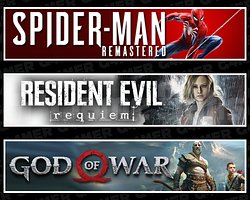 Spider Man RE + Resident Evil Requiem + God Of War