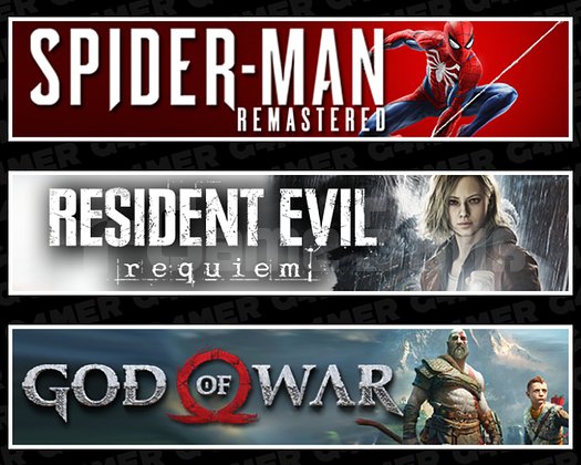Spider Man RE + Resident Evil Requiem + God Of War