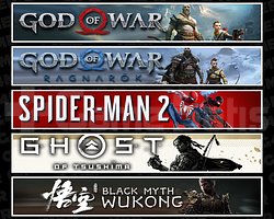 GOW + Ragnarök + Spider 2 + Tsushima + Wukong