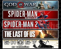 GOW + Spider 1 + Spider 2 + TLOU1 + Tsushima