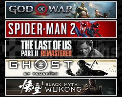 GOW + Spider 2 + TLOU2 + Tsushima + Wukong
