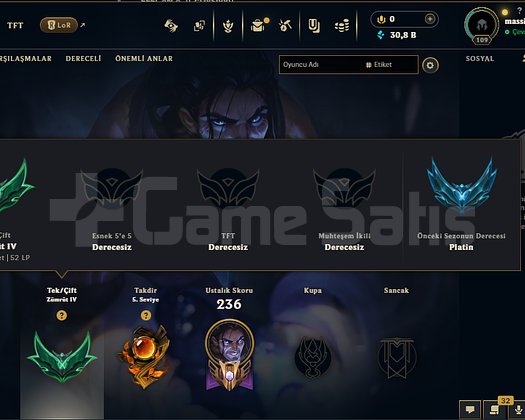 EUW ZÜMRÜT 4 65 WR +30 -10 - PULSEFIRE EZREAL