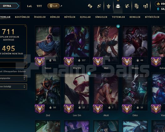 151 Kostüm 491 lvl zümrüt 3 euw s6 hesap
