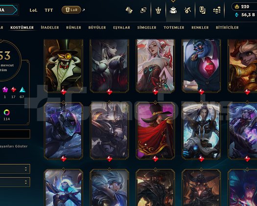 151 Kostüm 491 lvl zümrüt 3 euw s6 hesap
