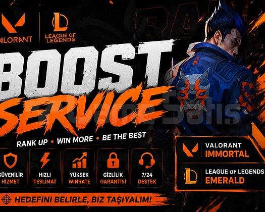 VALORANT & LEAGUE OF LEGENDS BOOST HİZMETİ