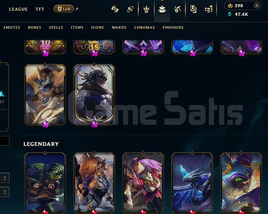 EUW 654 Kostüm Full şampiyon 80 WR Gold 4 Hesap