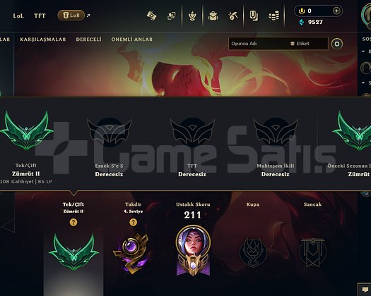 EUW Emerald 2 Hesap 85 LP | 19 Skin