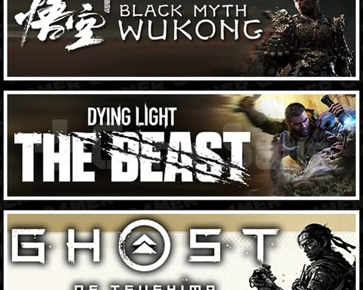Wukong+Dying Light The Beast+Ghost of Tsushima