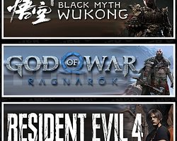 WUKONG+GOD WAR RAGNAROK+ RESIDENT EVIL 4