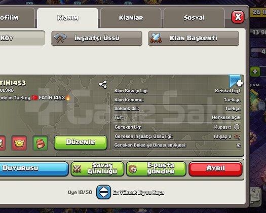 17,8 SV  KLAN ANINDA TESLİMAT  TÜRK KLANI