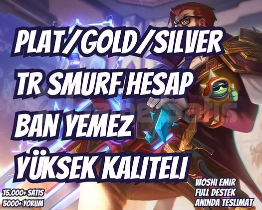 TR PLAT/GOLD/SILVER SMURF HESAPLAR