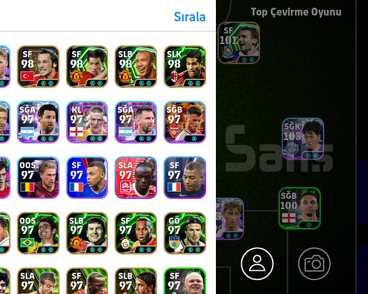Orta seviye üstü e footbal hesabı 105 Messi
