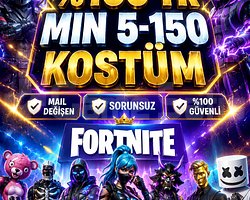 FORTNITE 100 TR / 5-150 KOSTÜM / MAİL DEĞİŞEN