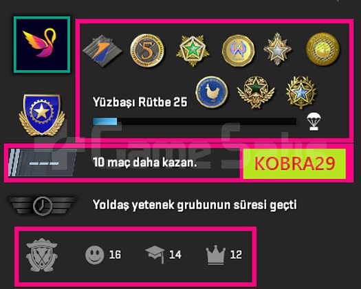 FACEİT+80K OYUN+11 MADALYA 449 WİN 1244 SAAT SEÇKN