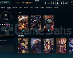 EUW - 47 LVL - UNRANKED -8 Skins -33 Champs + 7 HE