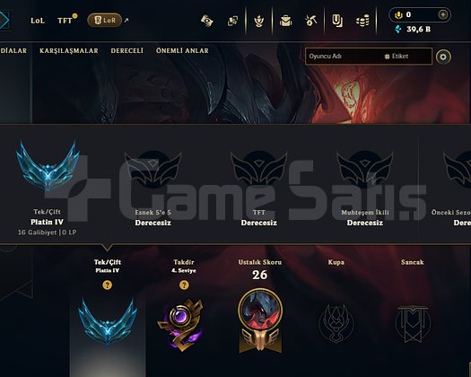 EUW PLAT 4 62 WR +30 -10