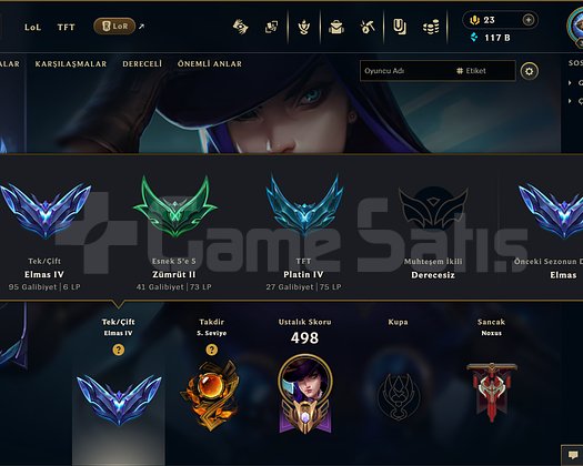 198 KOSTÜM 306 LVL DIAMOND EFSANE DOLU MAİL HESAP