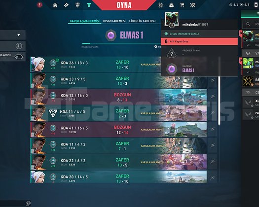DİA1 YÜKSEK MMR LI FRESH HESAP