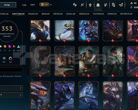 LOL 722 LVL 353 KOSTÜM MAİL DEGİSEN