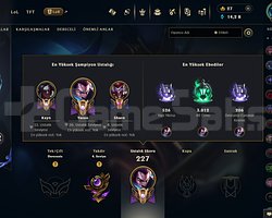LEAGUE OF LEGENDS 96 KOSTÜMLÜ MAİNLİK HESAP