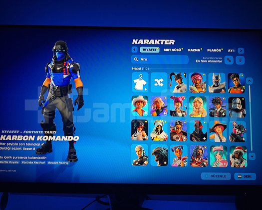 106 Karakter ve yüzlerce skin dolu dolu hesap