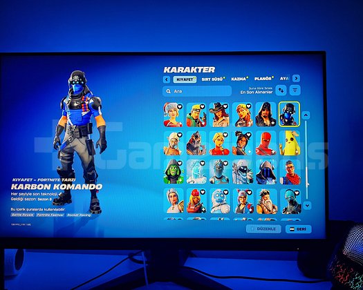 106 Karakter ve yüzlerce skin dolu dolu hesap