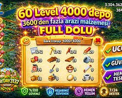60 LEVEL 4000 DEPO FULL ARAZİ DOLU HESAP