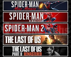Miles + Spider 1 + Spider 2 + TLOU1 + TLOU2