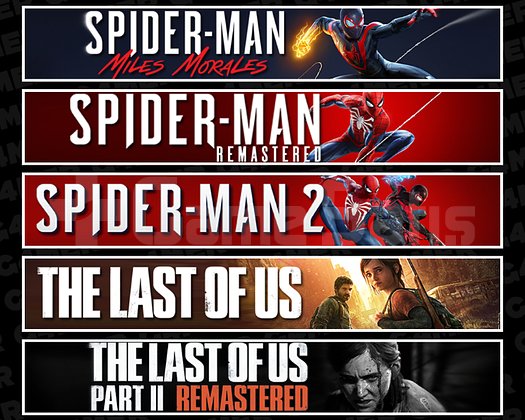 Miles + Spider 1 + Spider 2 + TLOU1 + TLOU2