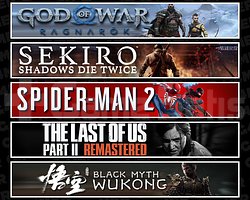 Ragnarök + Sekiro + Spider 2 + TLOU2 + Wukong