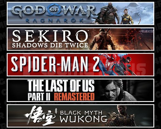 Ragnarök + Sekiro + Spider 2 + TLOU2 + Wukong