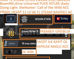 PRİME HESAP 11 LV Dying Light BeamNG.drive theHunt