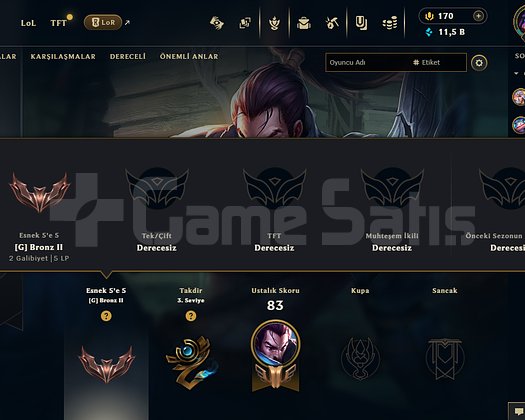 TR İLK MAİLLİ SMURF HESAP YÜKSEK MMR