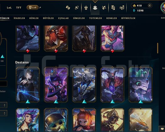 TR / 352 LEVEL / 100 SKİN / FUL HERO +ZÜMRÜT +MAİL