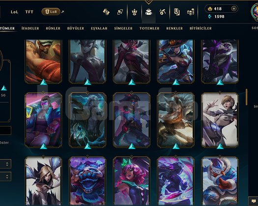 TR / 352 LEVEL / 100 SKİN / FUL HERO +ZÜMRÜT +MAİL