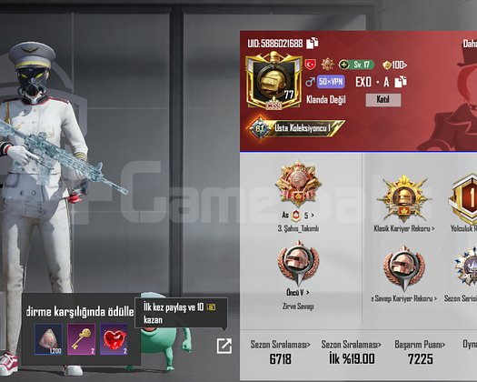BUZ 7 VE KIZIL GÖKBIÇAĞI m4 4 LEVEL MÜK HESAP