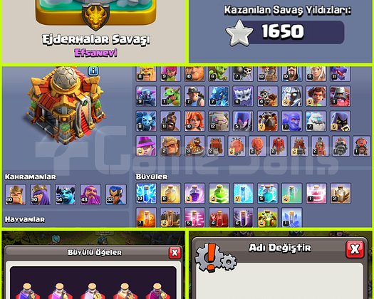 EJDERHA ARKAPLAN!! İSİM DEĞİŞME!! TH16 HESAP