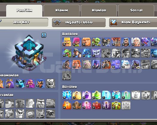 CLASH OF CLANS BLD 13 SV. HESAP