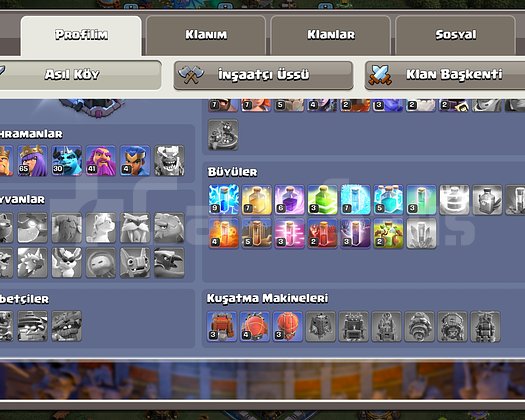 CLASH OF CLANS BLD 13 SV. HESAP
