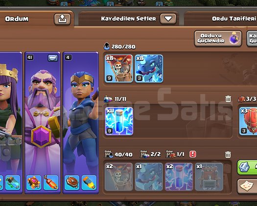 CLASH OF CLANS BLD 13 SV. HESAP