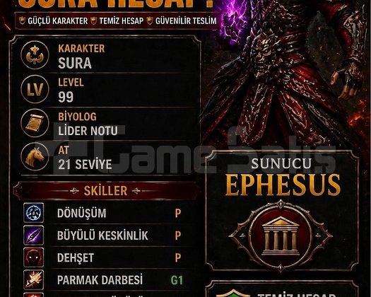 ROYALE ONLİNE EPHESUS SÜRGÜNLÜK 99 LV SURA