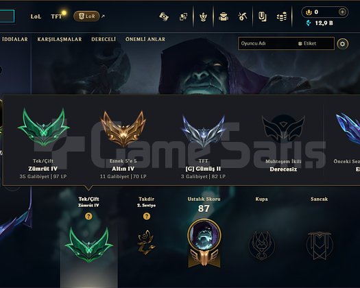 EUW ZÜMRÜT 4 - 18 KOSTÜMLÜ HESAP