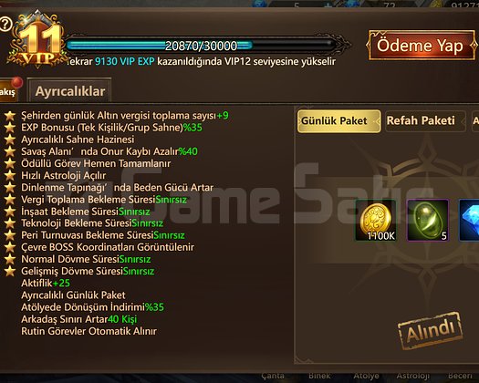 S126 33LVL 125K SAĞLAM ALAN HESABI SATILIK!!!