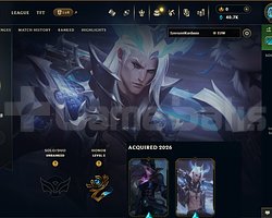 EUW 30 LEVEL RANKED READY HANDMADE 40K MAVİ ÖZ