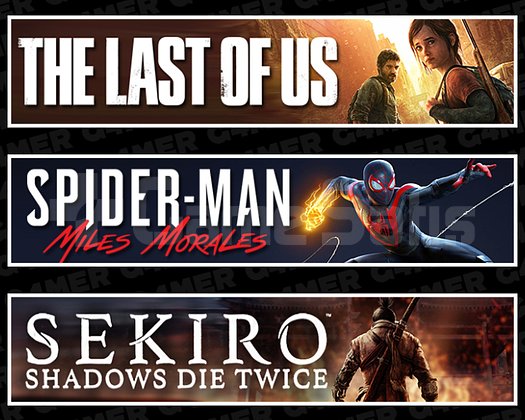 The Last Of Us 1 + Spider Man Miles + Sekiro