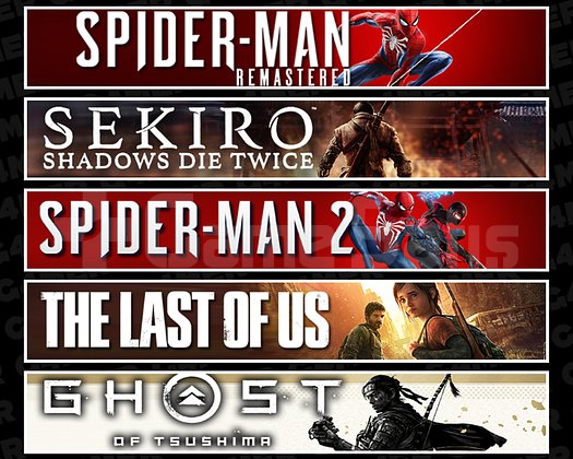 Spider 1 + Sekiro + Spider 2 + TLOU1 + Tsushima