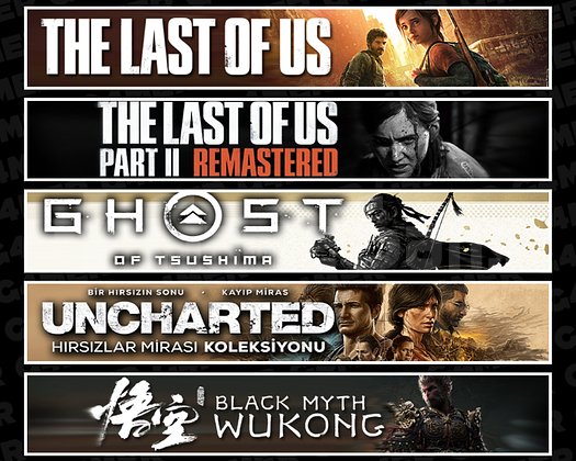 TLOU1 + TLOU2 + Tsushima + Uncharted + Wukong