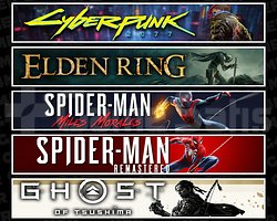 Cyberpunk + Elden + Miles + Spider 1 + Tsushima