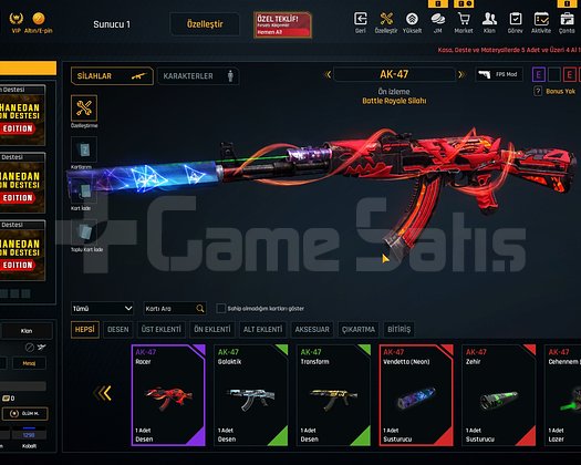 VIP HESAP | AK-47 RACER SETLİ | +6 SİLAHLAR |