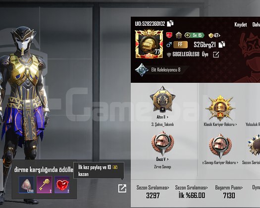 PUBG FATİH OLMUŞ FİRAVUNLU HESAP
